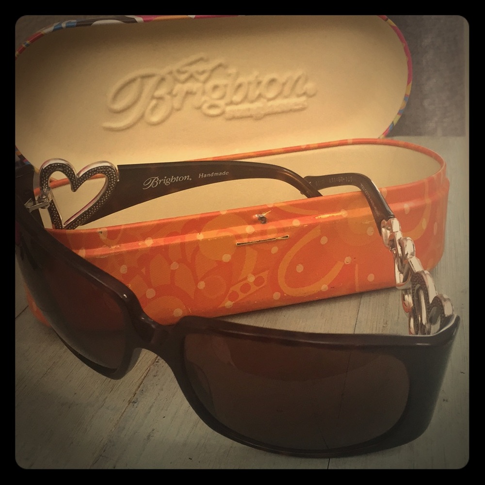 Brighton Sunglasses Silver Heart Embellishments